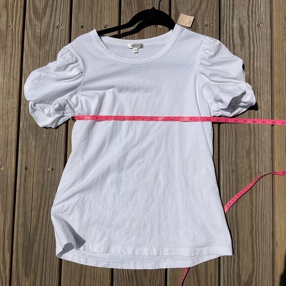 Tyler Boe Kari Puff Sleeve, White, Size Medium, MSRP $108 - Picture 6 of 15